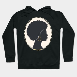 Big Curly Afro Natural Hair Black Woman Hoodie